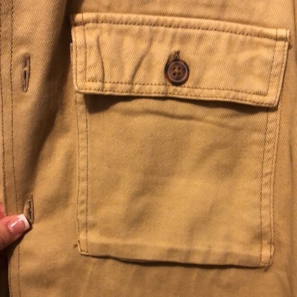 Buffalo David Bitton size medium denim button up yellow - Picture 5 of 7